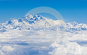 Mount Everest in Himalaya. 8848 m highest mountain on earth