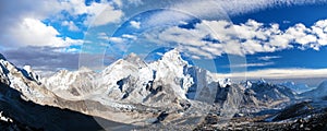 Mount Everest, himalaya, evening panoramic view