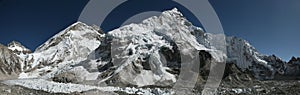 Mount Everest and the Khumbu Glacier, Himalayas, Nepal.