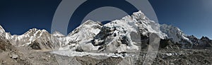 Mount Everest and the Khumbu Glacier, Himalayas, Nepal.