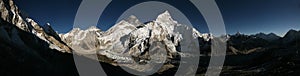 Mount Everest and the Khumbu Glacier from Kala Patthar, Himalaya