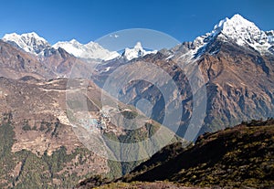 Mount Everest, Lhotse, Ama Dablam and Namche Bazar