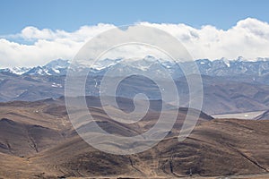 Mount Everest North part viewed from the Tibetan side