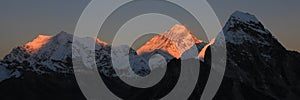 Mount Everest at sunset, nature header
