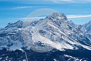 Mount Faloria in Cortina d Ampezzo, Snow Covered in Winter photo