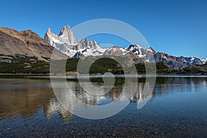Mount Fitz Roy and Capri Lagoon in Patagonia - El Chalten, Argentina