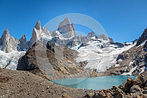 Mount Fitz Roy and Laguna de Los Tres in Patagonia - El Chalten, Argentina