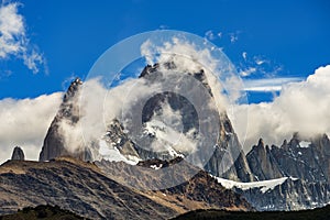 Mount Fitz Roy at Los Glaciares National Park in Argentina photo