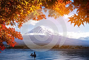 Mount Fuji in Autumn Color, Japan