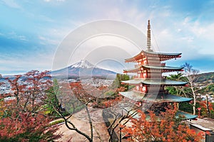 Mount Fuji, Chureito Pagoda in Autumn