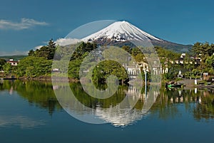 Mount Fuji from Kawaguchiko lake in Japan