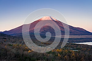 Mount Fuji and lake Yamanaka