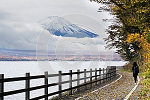 Mount Fuji at Lake Yamanaka in Japan