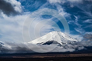 Mount Fuji and majestic sky (taken from Lake Yamanaka)