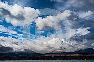 Mount Fuji and majestic sky (taken from Lake Yamanaka)