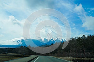 Mount Fuji and majestic sky (taken from Lake Yamanaka)