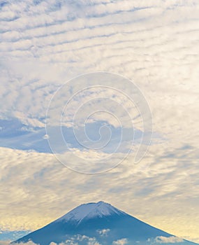Mount Fuji sunset, Japan .