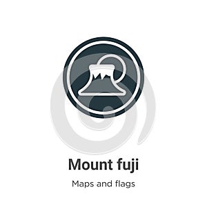 Mount fuji vector icon on white background. Flat vector mount fuji icon symbol sign from modern maps and flags collection for