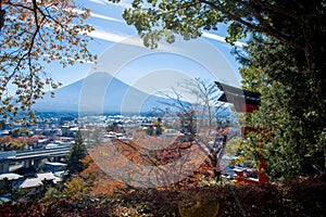 Mount Fuji viewed from lake Kawaguchiko