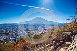 Mount Fuji viewed from lake Kawaguchiko