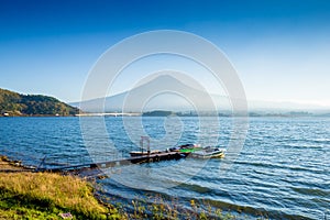 Mount Fuji viewed from lake Kawaguchiko