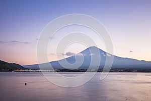 Mount Fuji viewed from lake Kawaguchiko