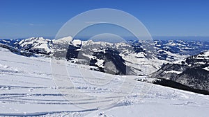 Mount Grosser Speer seen from the Chaserrugg ski area photo