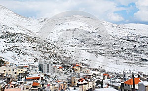 Mount Hermon and the Druze village of Majdal Shams