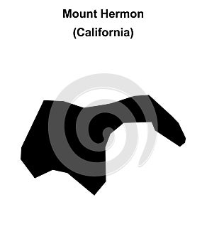 Mount Hermon outline map