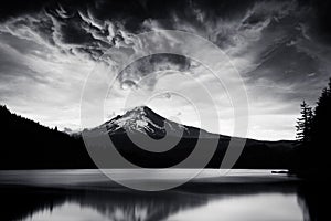 Mount Hood view from Trillium lake