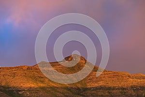 Mount Horeb at sunset in Clarens, South Africa