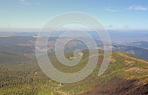 Mount Hoverla hanging peak of the Ukrainian Carpathians against the background of the sky