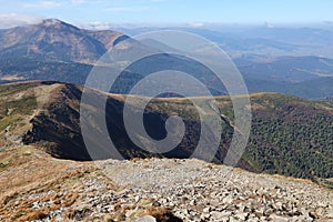 Mount Hoverla hanging peak of the Ukrainian Carpathians against the background of the sky