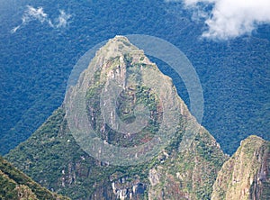 Mount Huayna Picchu and temple, Machu Picchu inca town