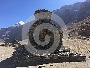 Mount Kailash Kora in Spring in Tibet in China.