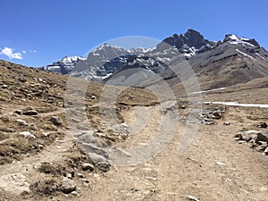 Mount Kailash Kora in Spring in Tibet in China.