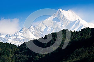 Mount Kanchenjunga range of the himalayas photo