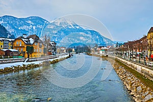 Mount Katrin from Bad Ischl center, Salzkammergut, Austria