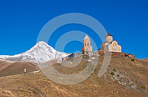 Mount Kazbek and Trinity Monastery, Georgia