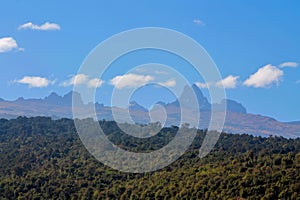 Mount Kenya panorama scenic view