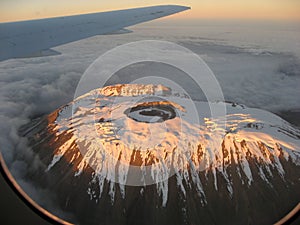 Flying over Mount Kilimanjaro photo