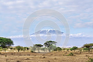 Mount Kilimanjaro view from Amboseli National Park Kenya