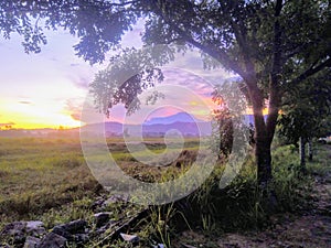 Mount Kinabalu morning view