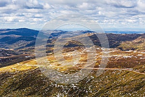 Mount Kousciuszko summit trail landscape. New South Wales, Australia