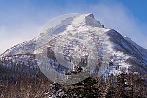 Mount Kurodake view during winter.