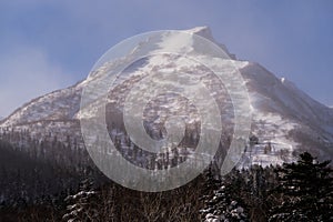 Mount Kurodake view during winter.