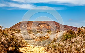 Mount La Aguja Grande on the Island La Graciosa, Island Lanzarote, Canary Islands, Spain, Europe photo