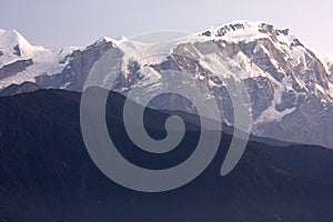 Mount Lamjung Himal at Dusk, Nepal