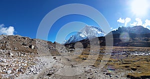 Mount Lhotse, seen from Lobuche, Everest Base Camp trek, Nepal photo