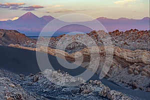 Mount Licancabur Volcano at dusk - Atacama Desert - Chile